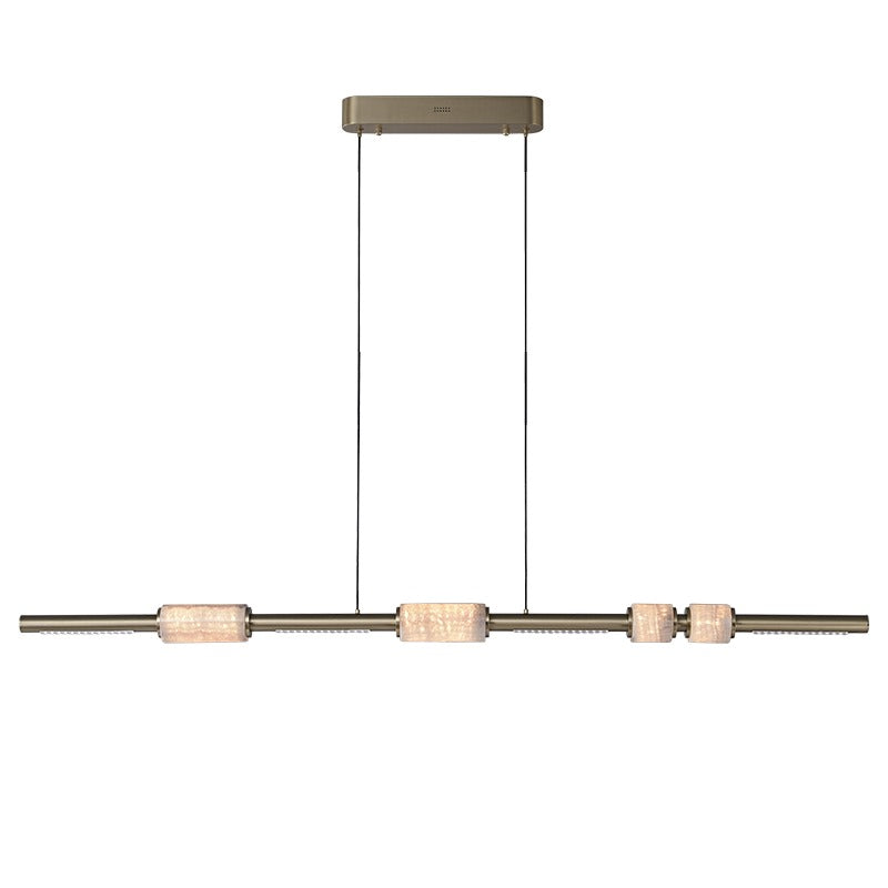 Modern Crystal Linear LED Island Chandelier - 34 23-white-background-1
