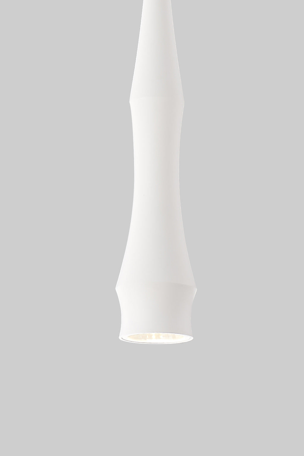 Torvelle Sculptural Pendant Light 6082 white finish body detail real photo · CDE 2026-09-25