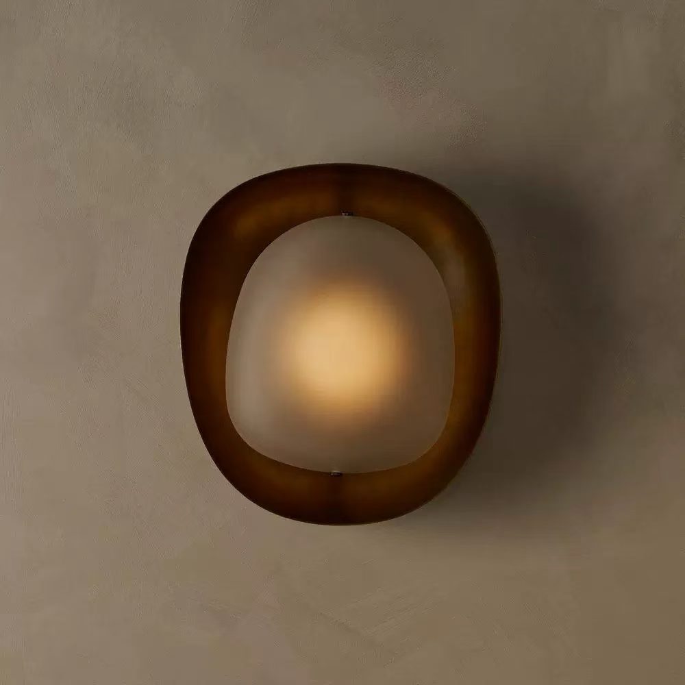 Dark Rounded Frame Wall Sconce source overall view 2
