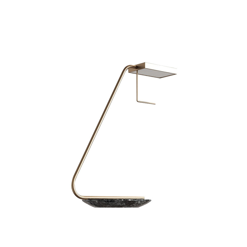 Antique Brass Marble LED Table Lamp clean white-background product view