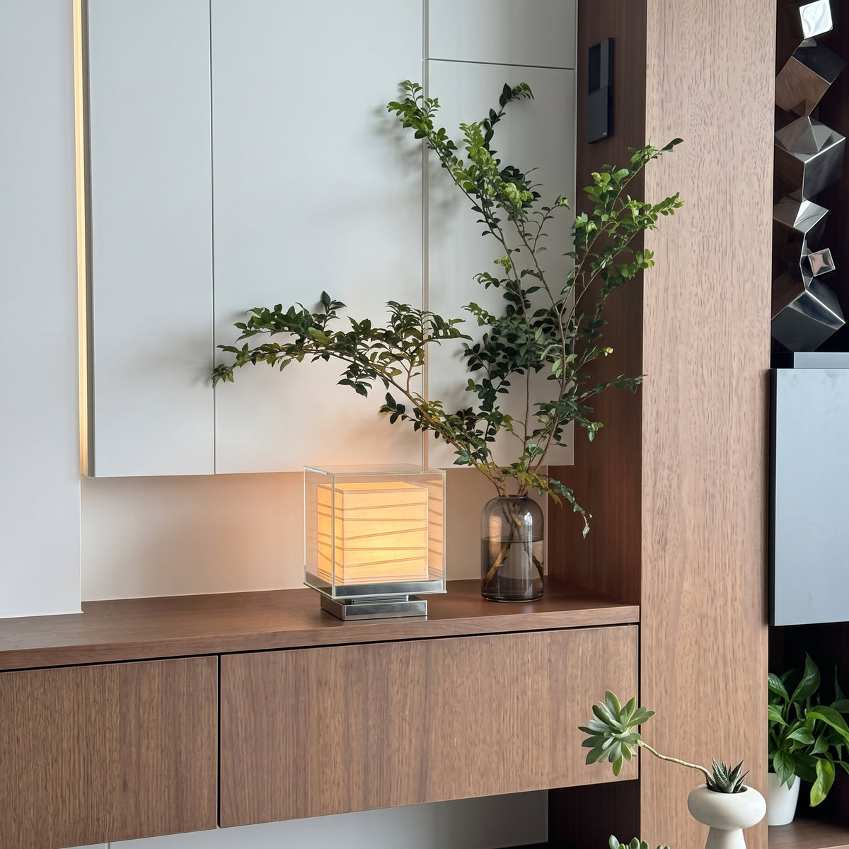 Modern Square Glass Table Lamp
