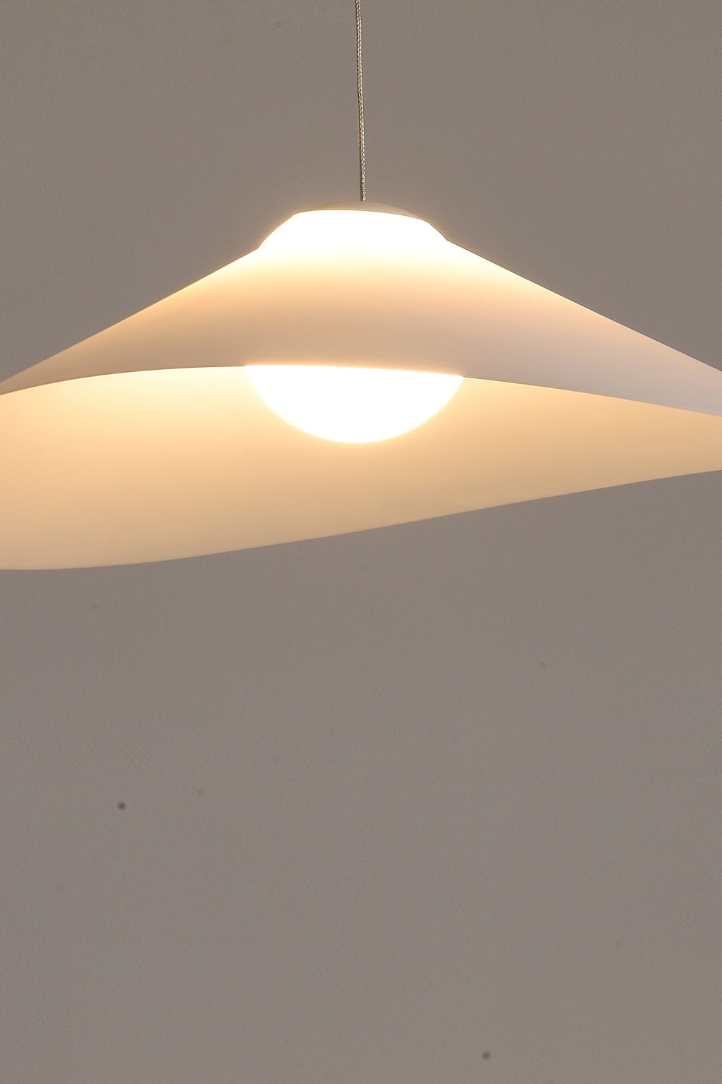 Velaire Sculptural Wing Pendant Light illuminated PMMA diffuser detail