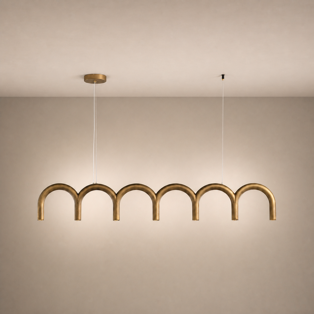 Modern Arched Linear Pendant Light - 01 01-hero-product