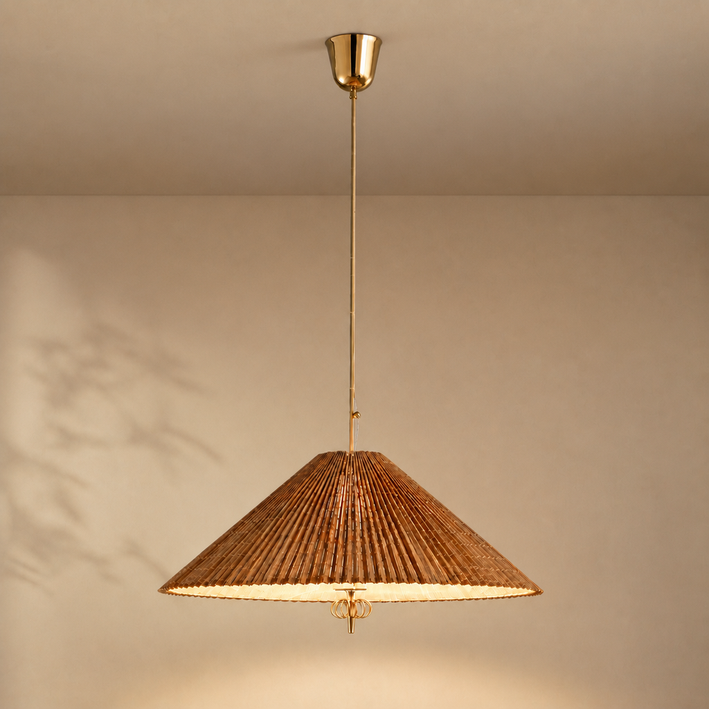Modern Woven Cone Pendant Light - generated workflow 01 01-hero-product