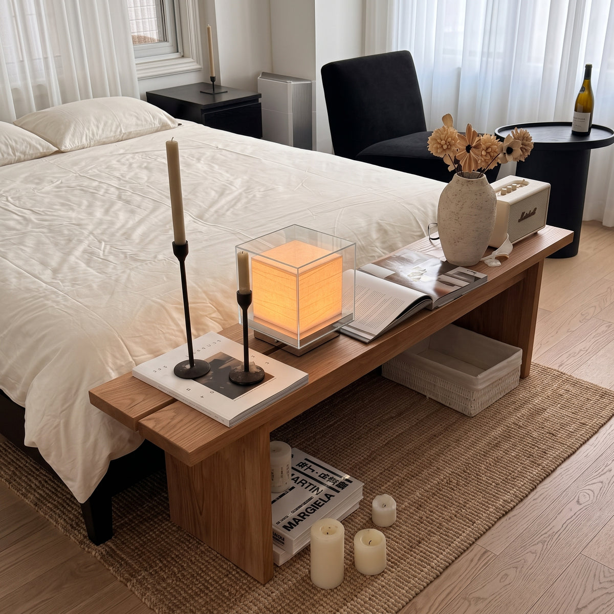 Modern Square Glass Table Lamp