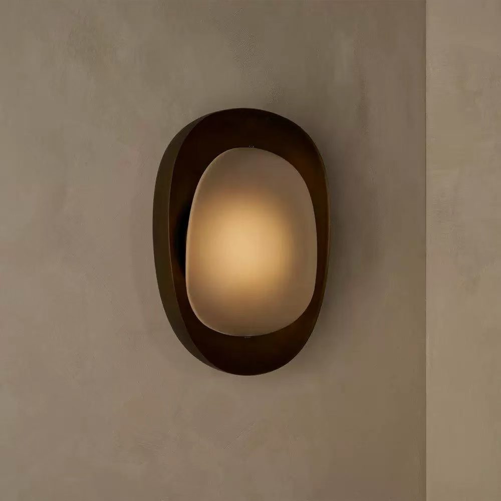 Dark Rounded Frame Wall Sconce source overall view 3