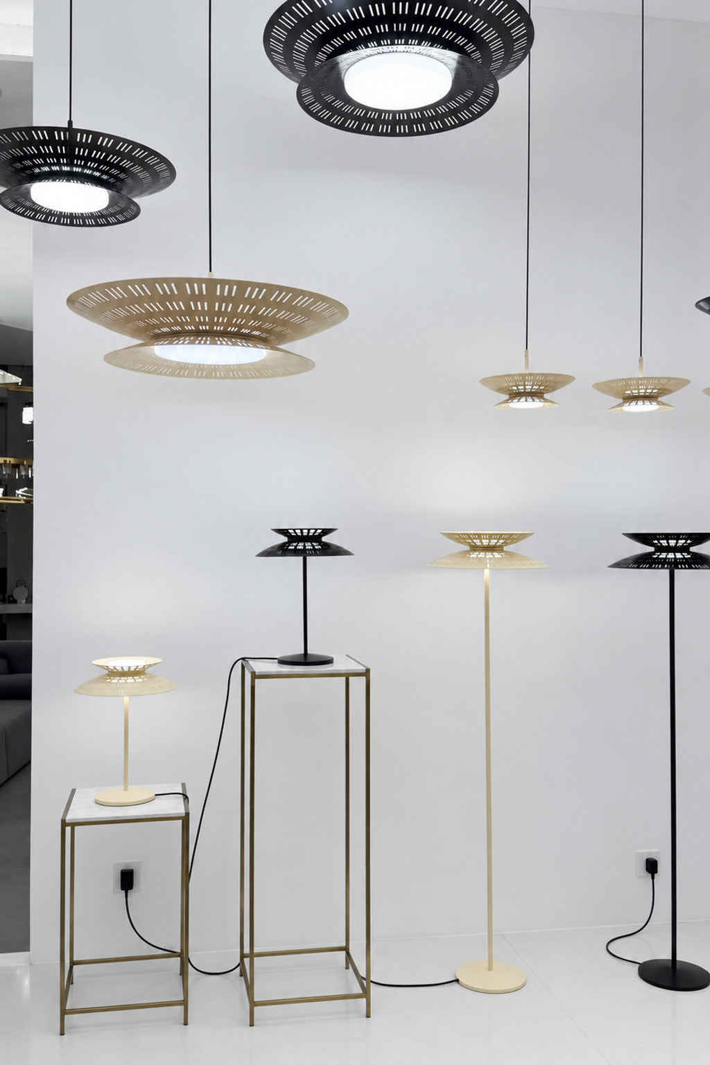 Asterune floor lamps real showroom overview