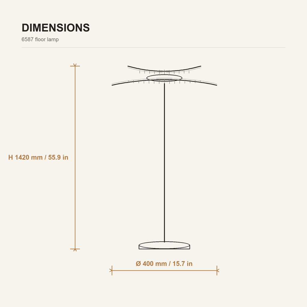Asterune Perforated Steel Disc Floor Lamp dimensions and specifications