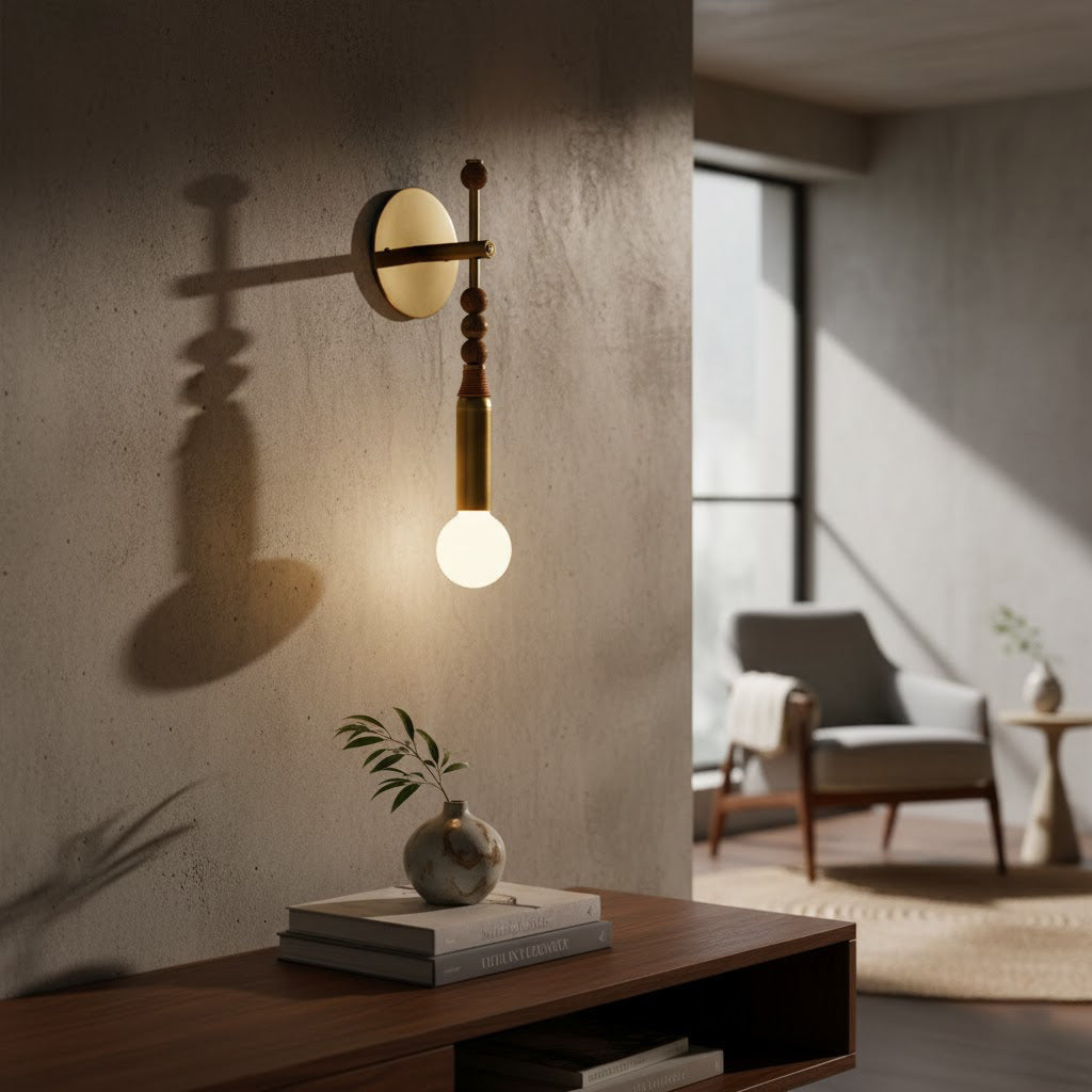 Toam Brass and Marble Wall Sconce — AL-ST0002 — product view 1