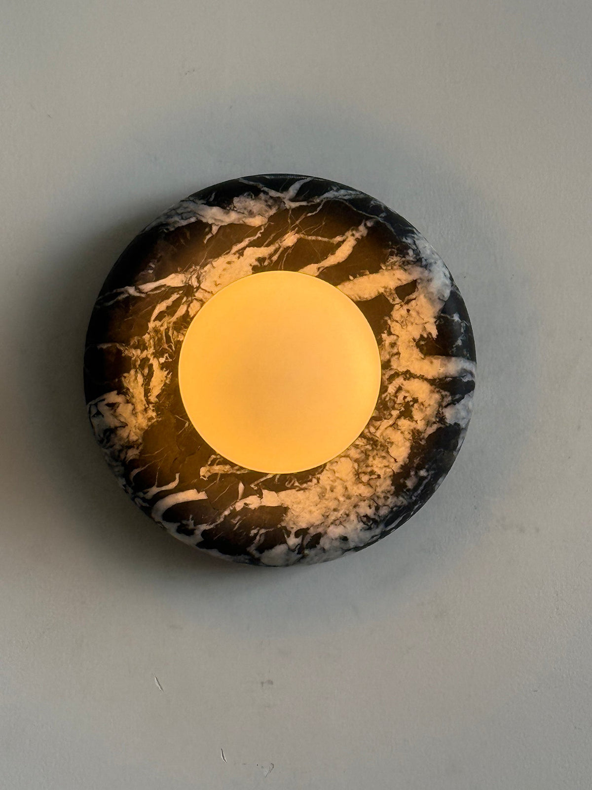 Orli Black Marble Globe Wall Sconce — AL-ST0010 — product view 1