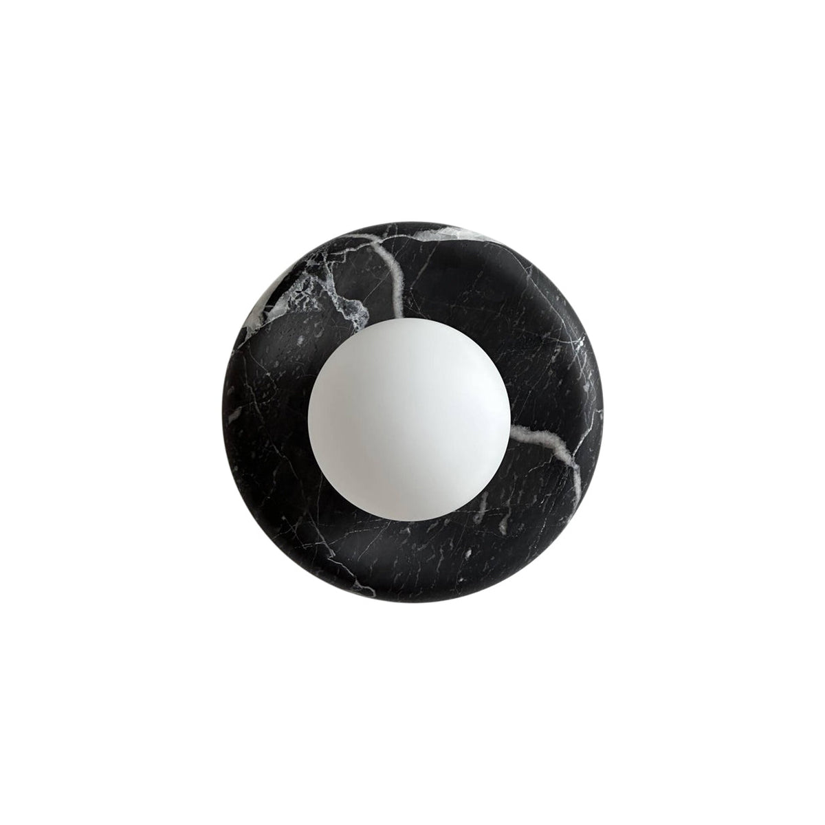 Orli Black Marble Globe Wall Sconce — AL-ST0010 — product view 4