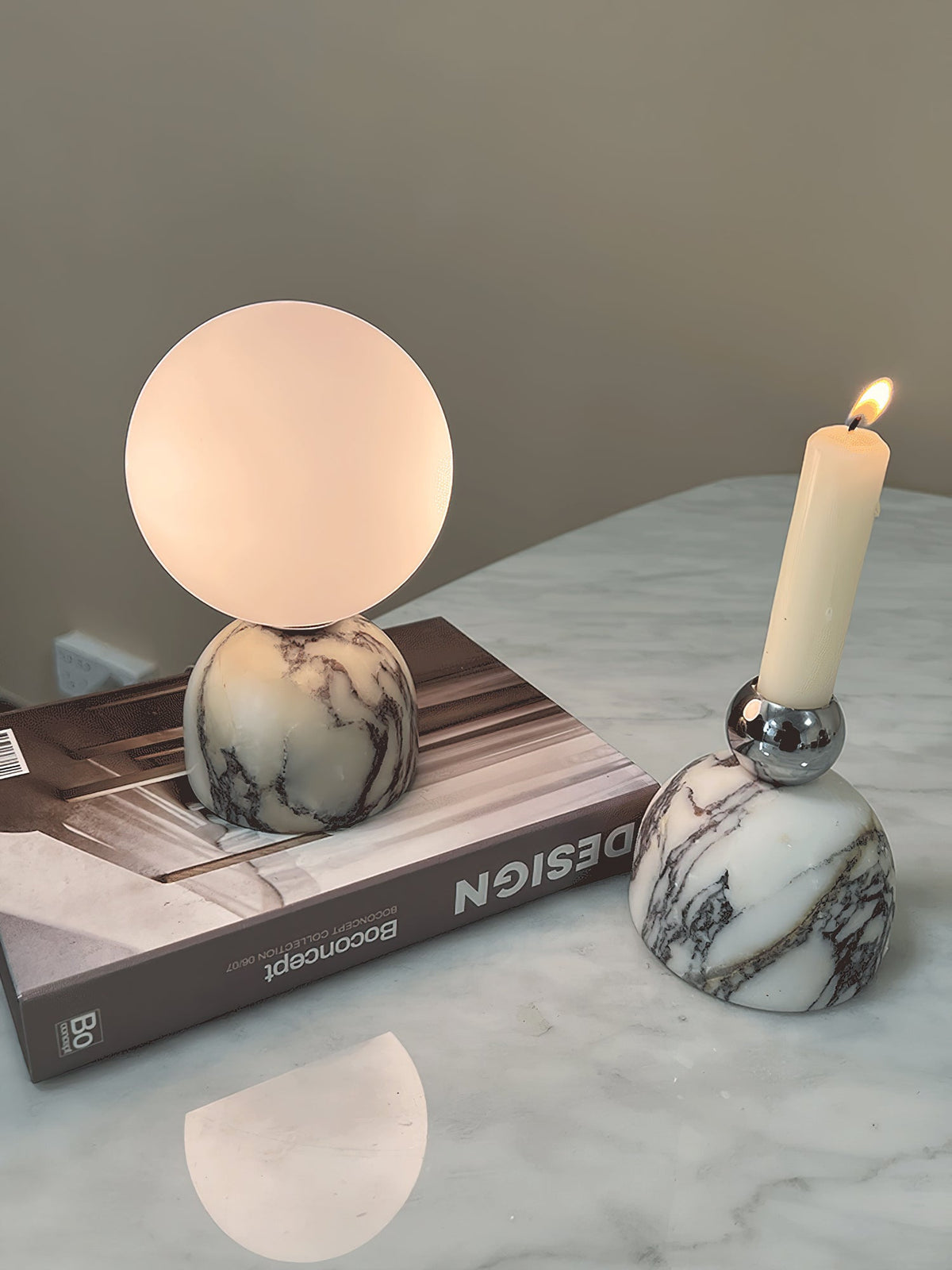 Aalia Mid-Century Marble Table Lamp — AL-ST0022 — product view 2