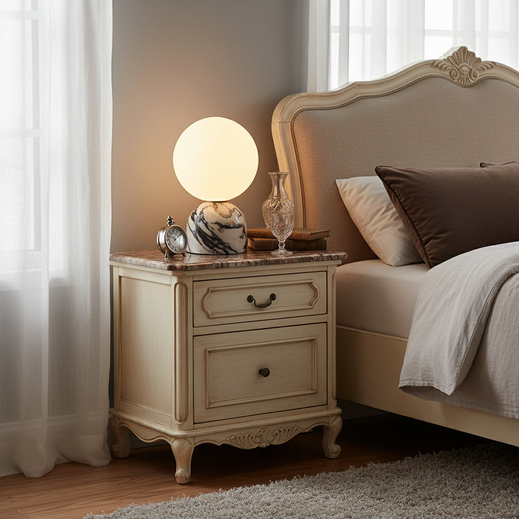 Aalia Mid-Century Marble Table Lamp — AL-ST0022 — product view 3