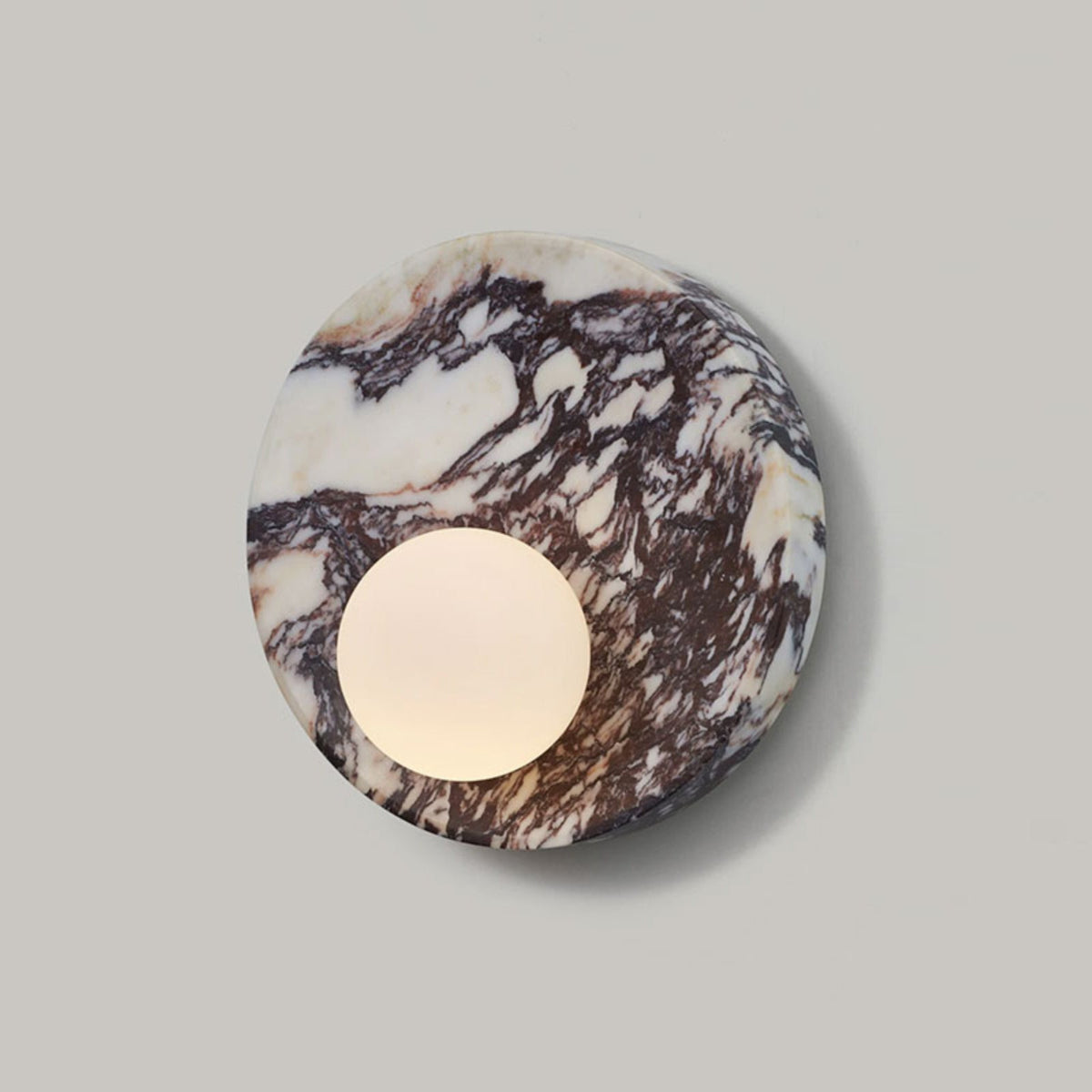 Lucie Round Marble Wall Sconce — AL-ST0040 — product view 1