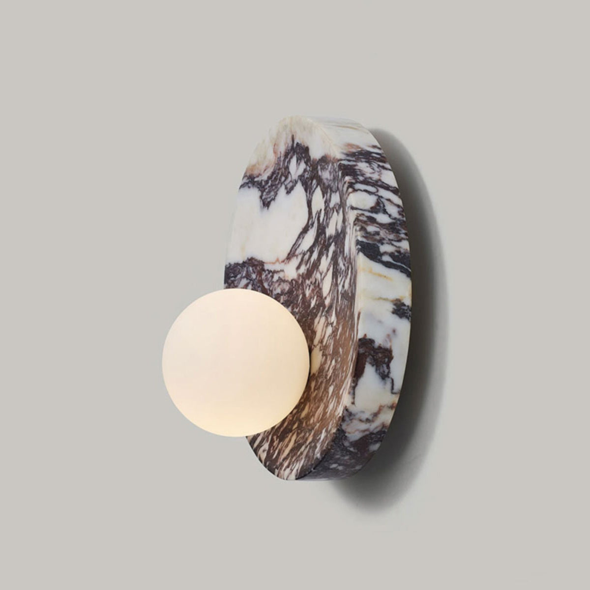 Lucie Round Marble Wall Sconce — AL-ST0040 — product view 2