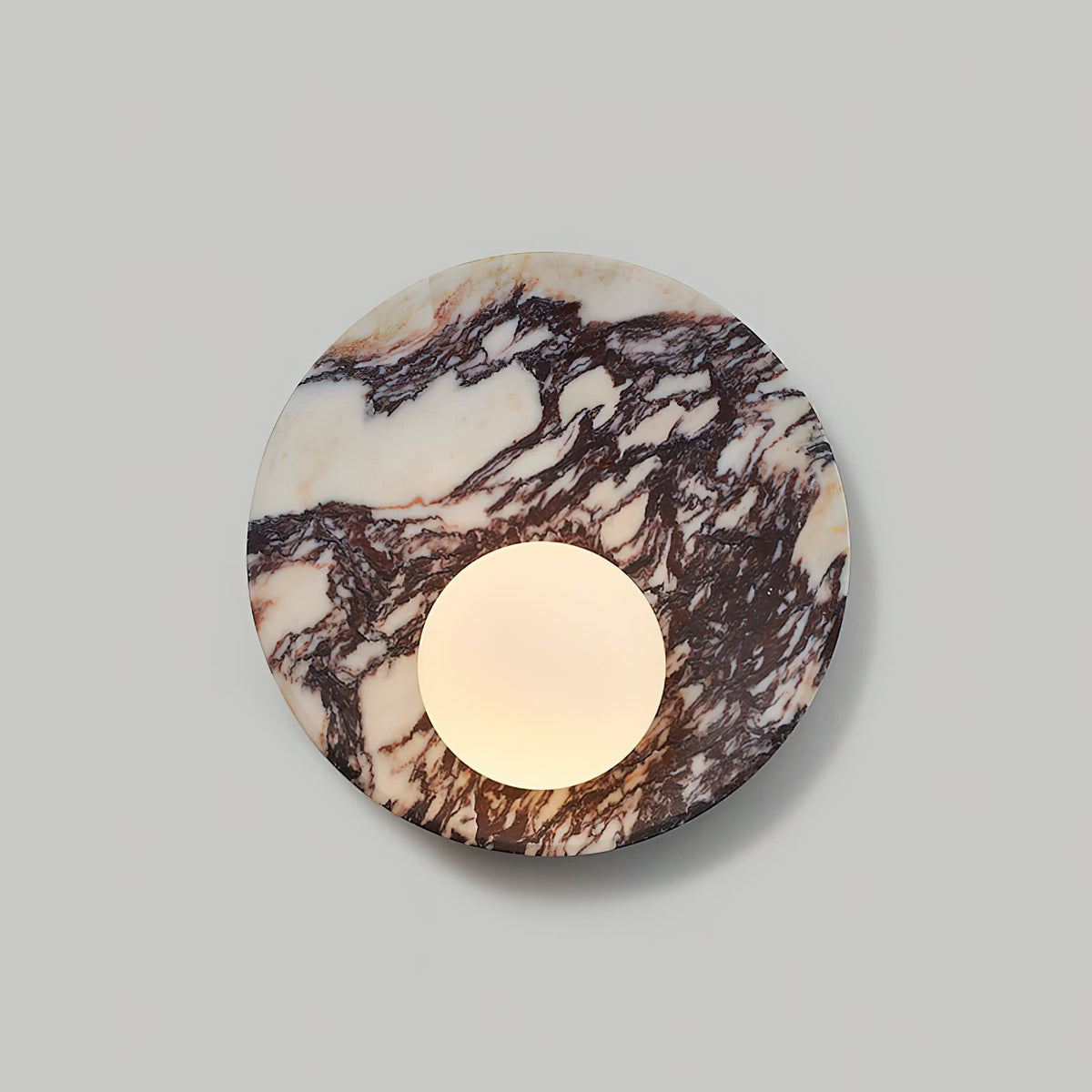 Lucie Round Marble Wall Sconce — AL-ST0040 — product view 3