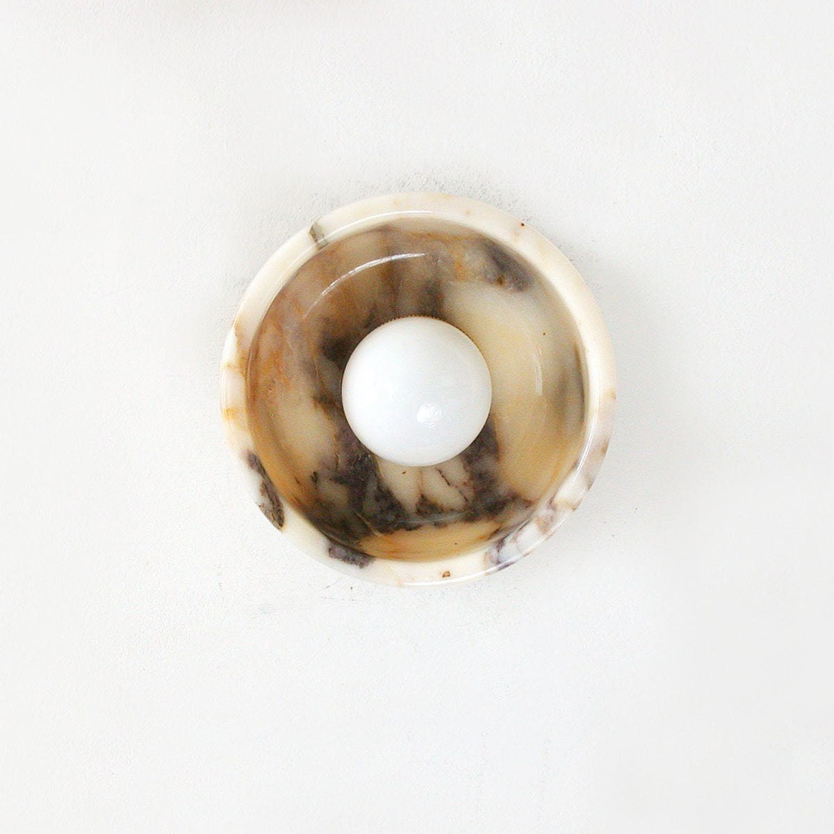Piedra Marble Wall Sconce with Brass Body — AL-ST0054 — product view 2