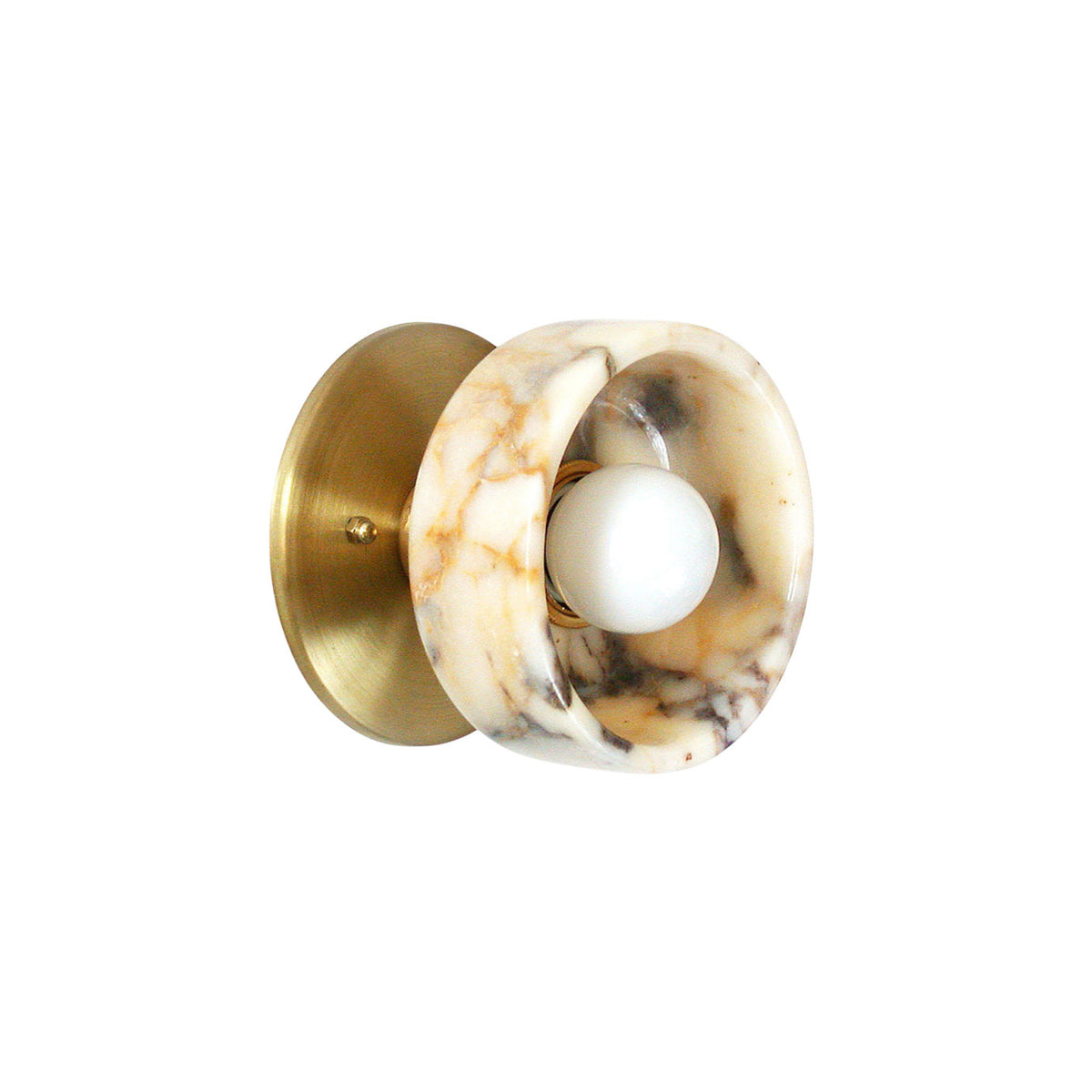 Piedra Marble Wall Sconce with Brass Body — AL-ST0054 — product view 4