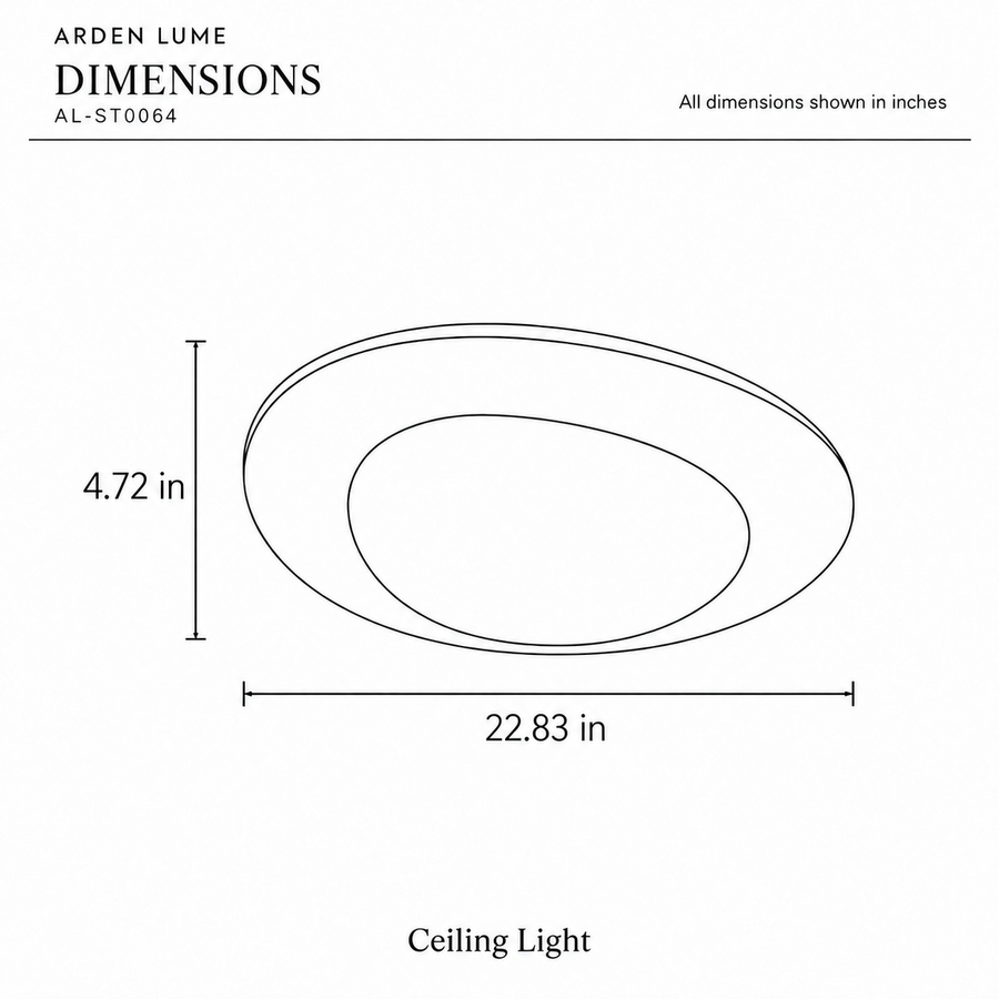 ARDEN LUME AL-ST0064-pdf4 dimension diagram in inches