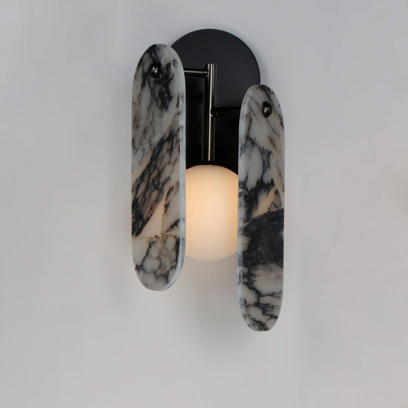 Megalith Marble Globe Wall Sconce — AL-ST0067 — product view 1