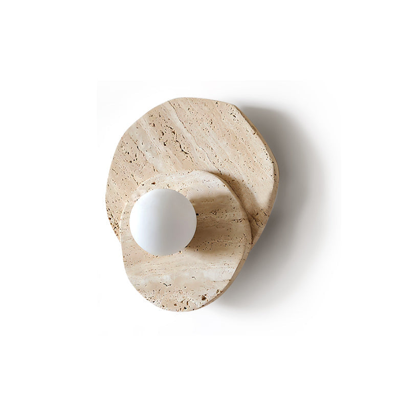Astr Layered Stone Globe Wall Sconce — AL-ST0085 — product view 2