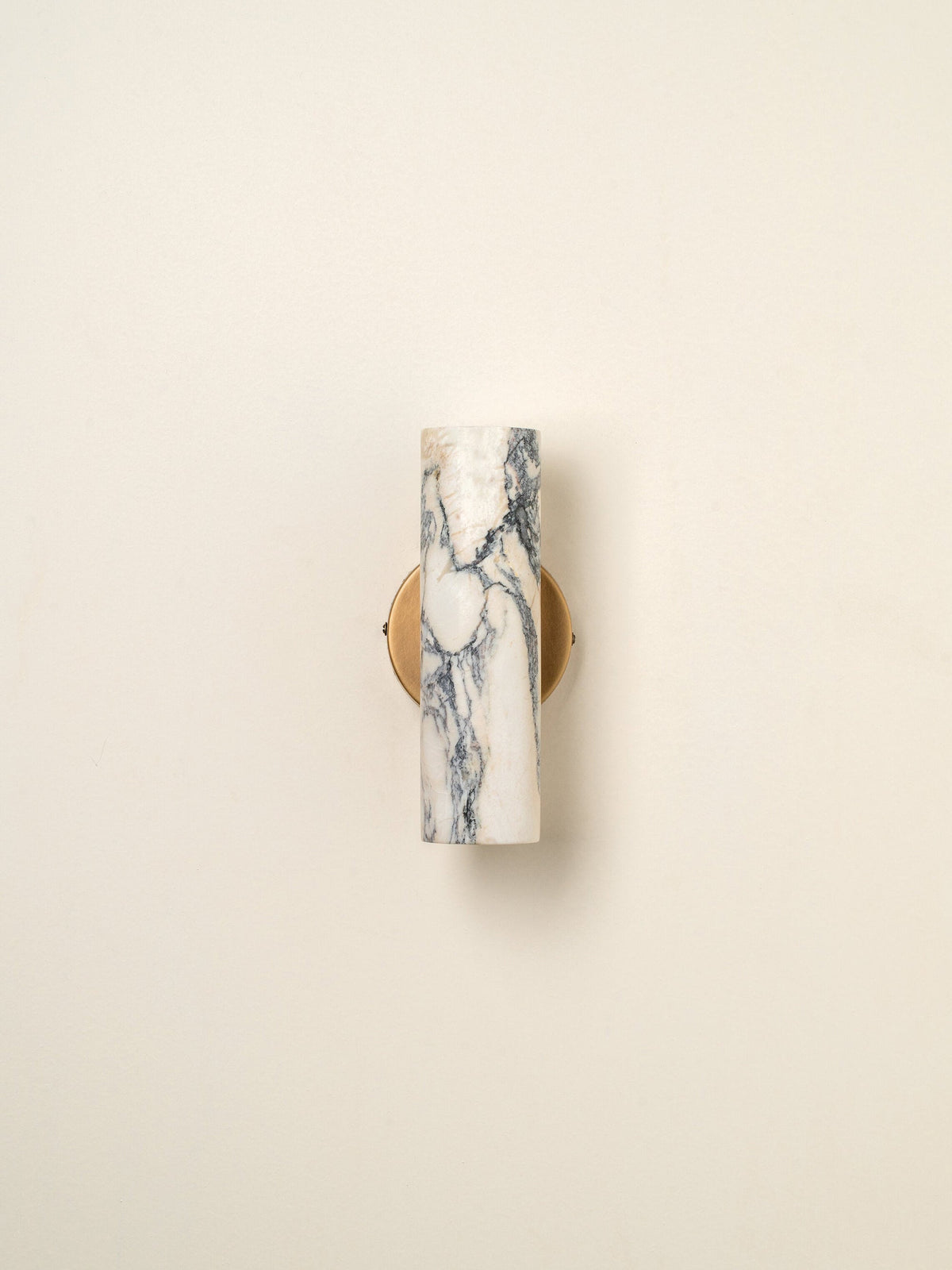 Calla Iron Wall Sconce with Marble Shade — AL-ST0086 — product view 3