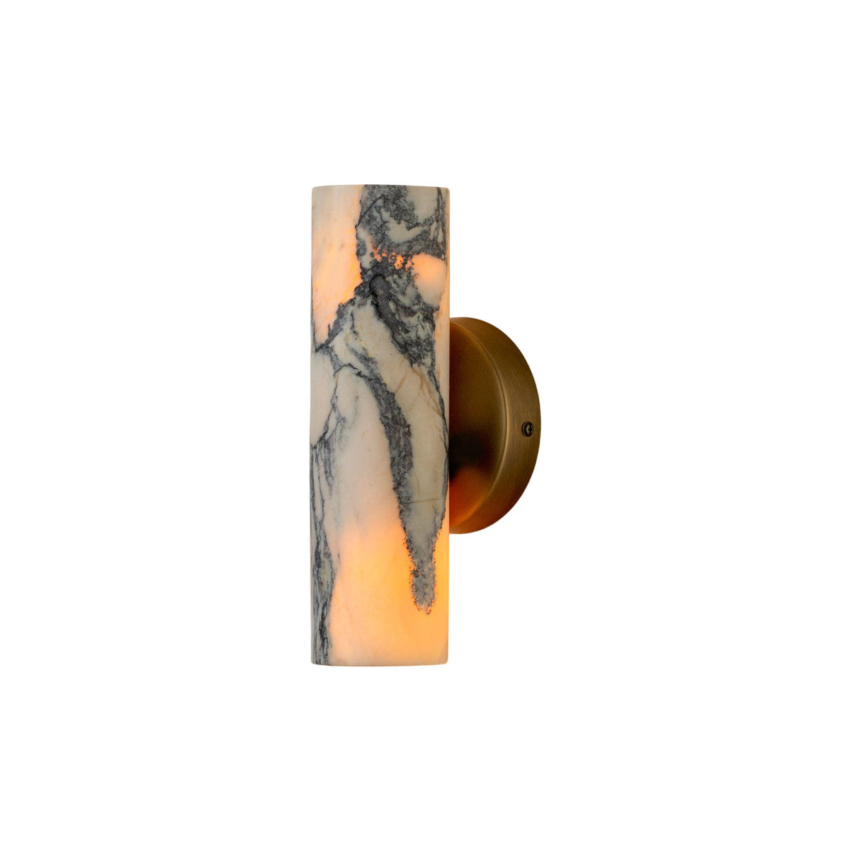 Calla Iron Wall Sconce with Marble Shade — AL-ST0086 — product view 4