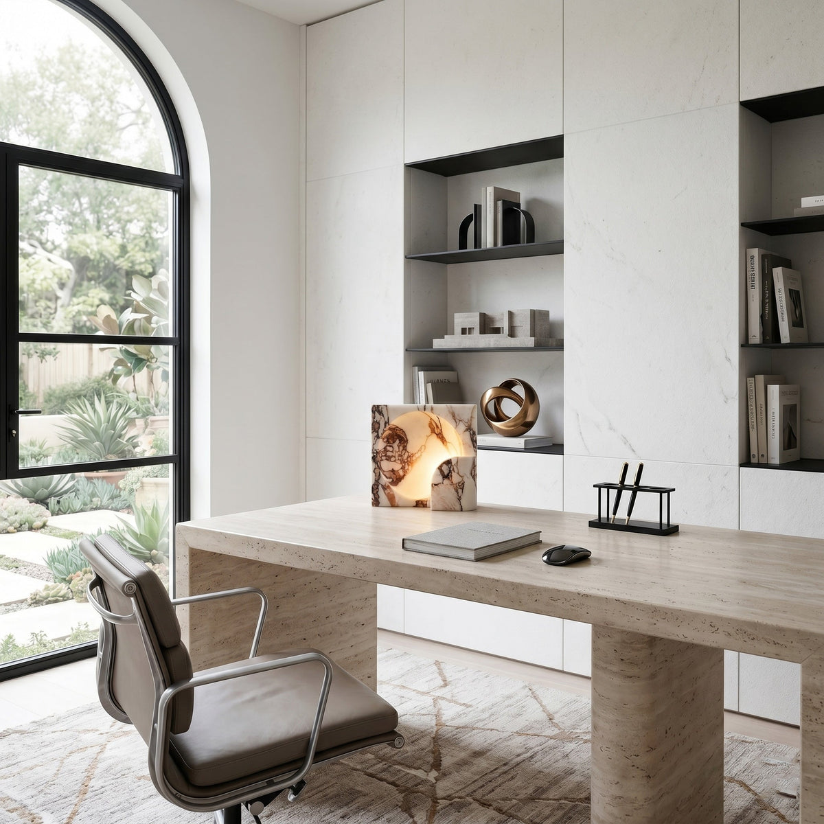 Block Piece Marble LED Table Lamp — AL-ST0087 — product view 1