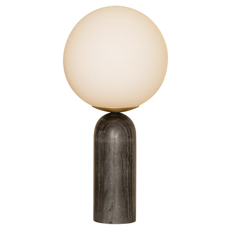 Atlas Marble Globe Table Lamp — D 30cm x H 60cm / ∅ 11.8″ x H 23.6″; Smoke gray marble