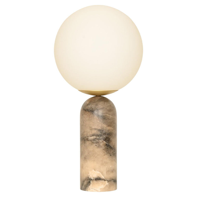 Atlas Marble Globe Table Lamp — D 30cm x H 60cm / ∅ 11.8″ x H 23.6″; Purple marble