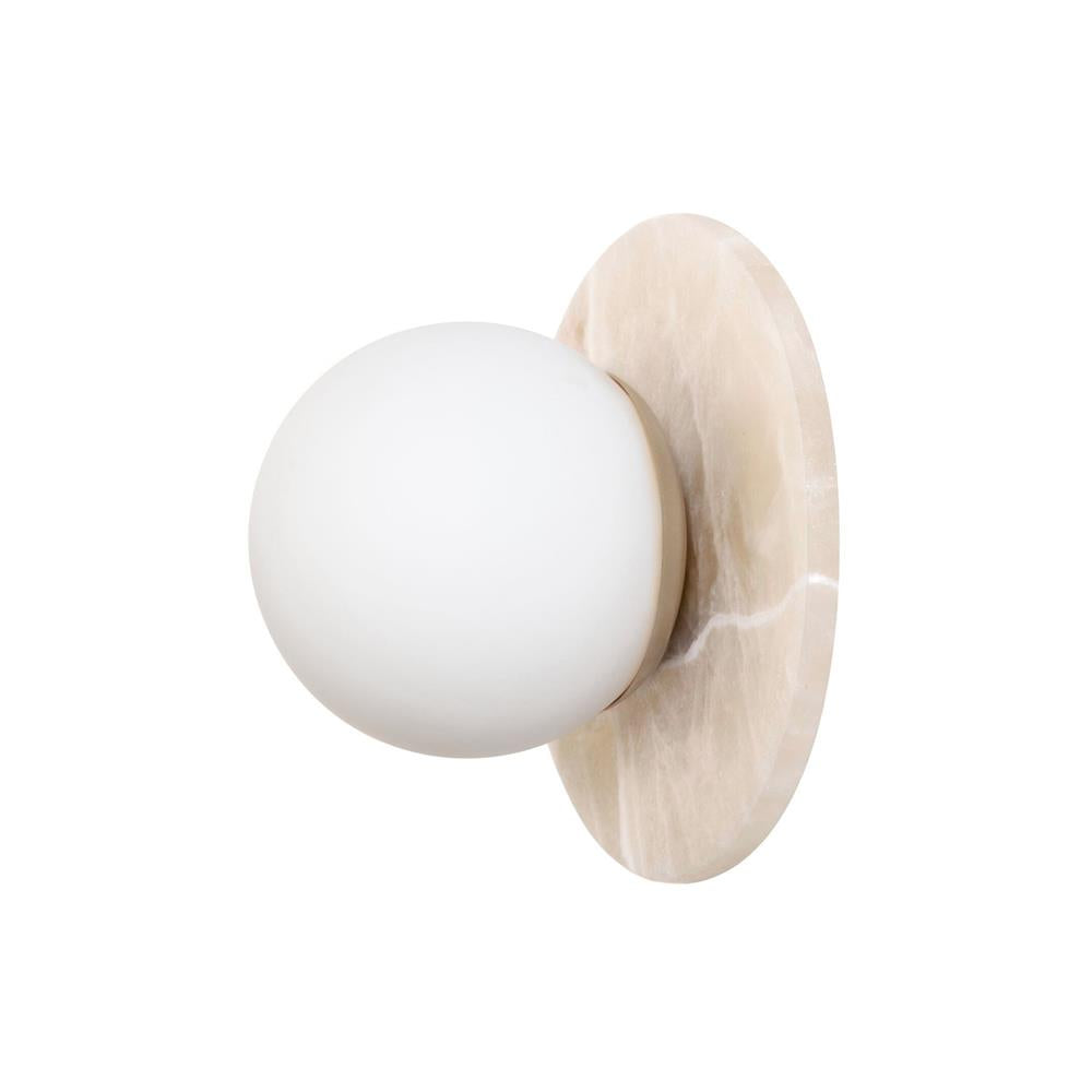 Onyx Krema Globe Wall Sconce — D 20cm x H 20cm / ∅ 7.9″ x H 7.9″; Cream color