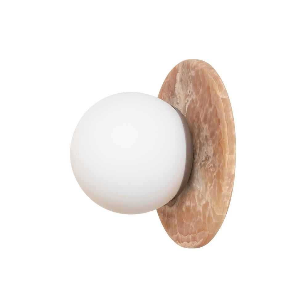 Onyx Krema Globe Wall Sconce — D 20cm x H 20cm / ∅ 7.9″ x H 7.9″; Orange