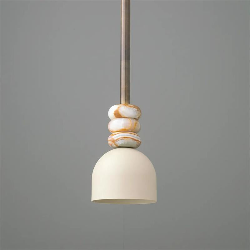 Boston Marble Pendant Light — D 12.5cm x H 18cm / ∅ 4.9″ x H 7.1″; White