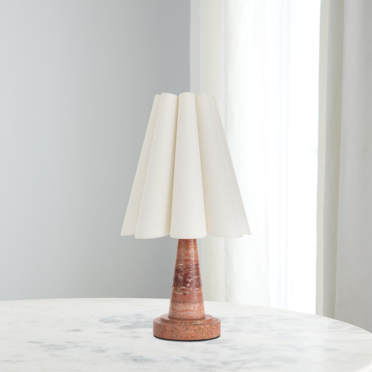 Shadon Traditional Marble Pleated Table Lamp — AL-ST0119 — product view 2