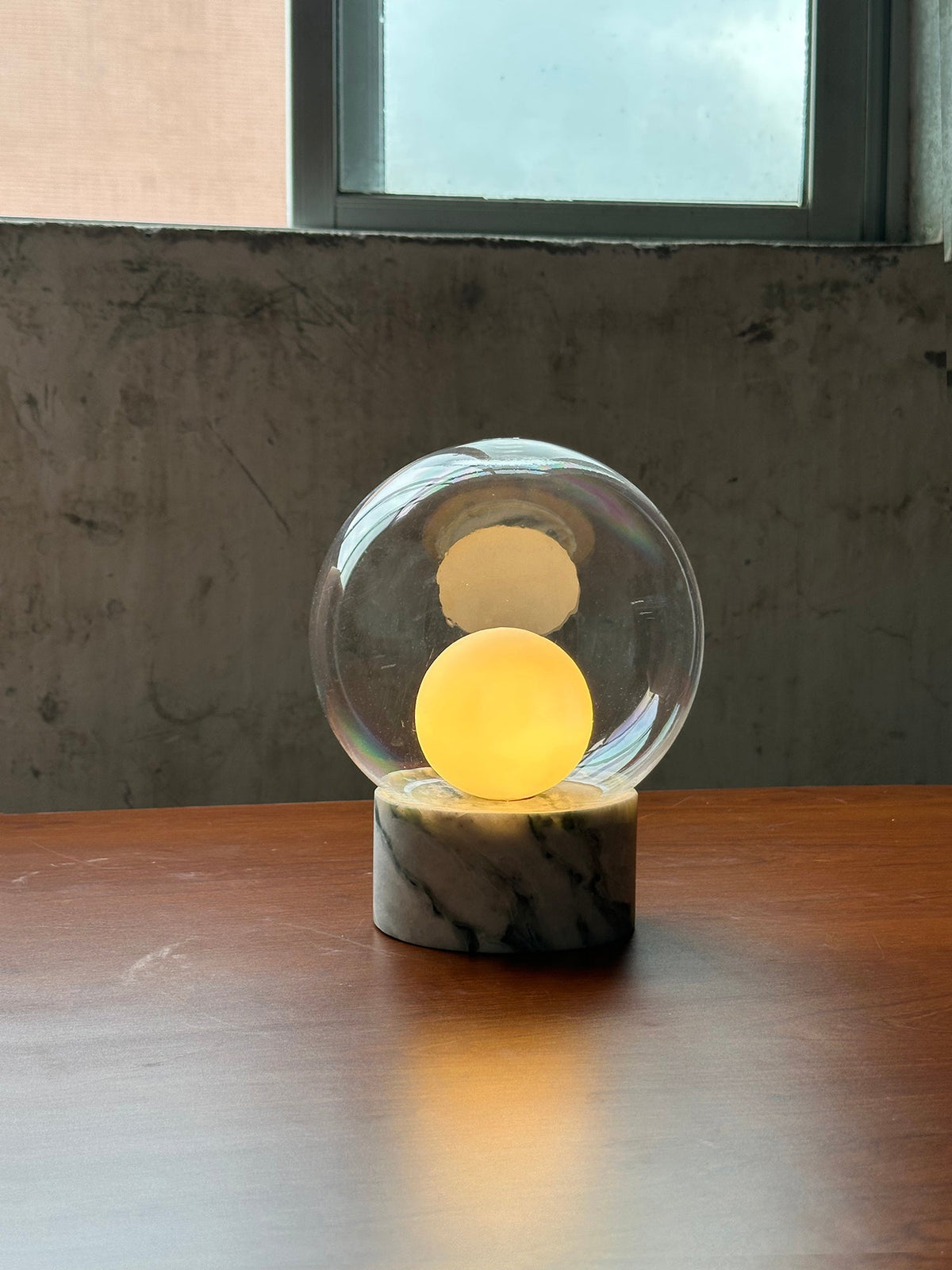 Boule Marble Table Lamp with Glass Shade — AL-ST0124 — product view 1
