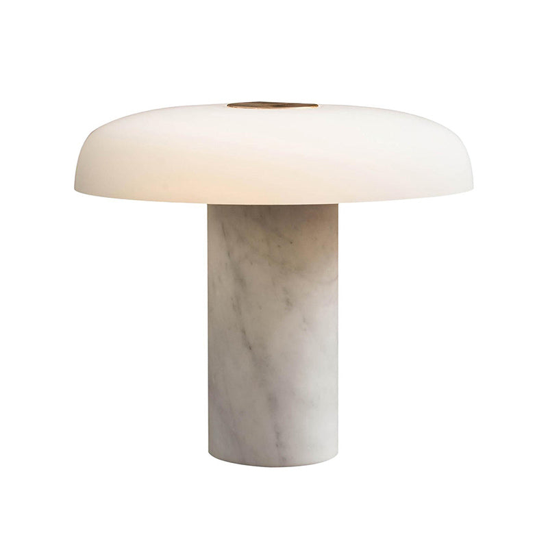 Tropico Marble LED Table Lamp — D 36cm x H 32cm / ∅ 14.2″ x H 12.6″ (warm light); White
