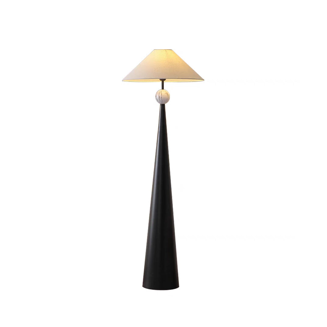 Innes Marble-Look Floor Lamp with Fabric Shade — AL-ST0130 — product view 4