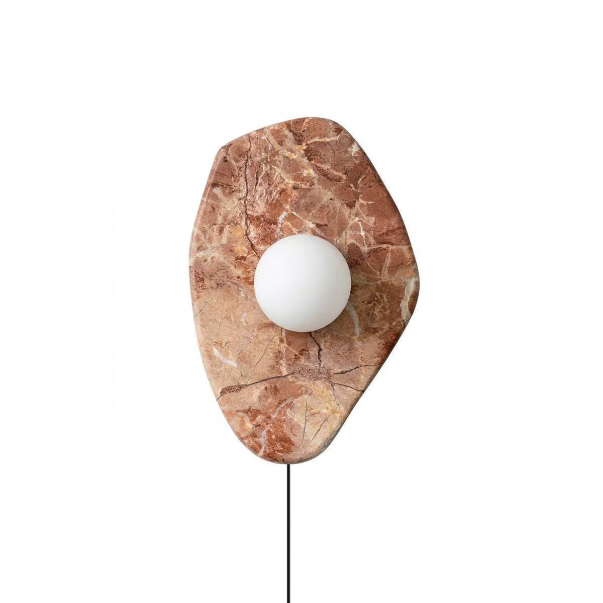 Organic Modern Textured Marble Plug-In Wall Sconce — AL-ST0132 — product view 3