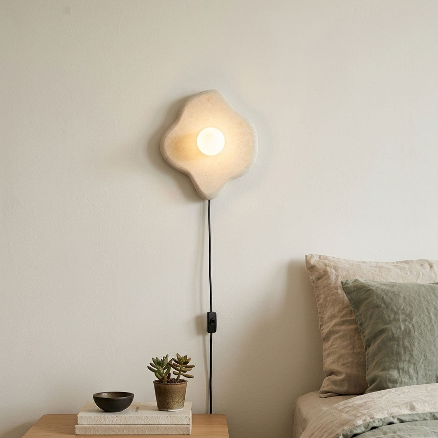 Abnormal Free-Form Marble Globe Wall Sconce — AL-ST0140 — product view 1