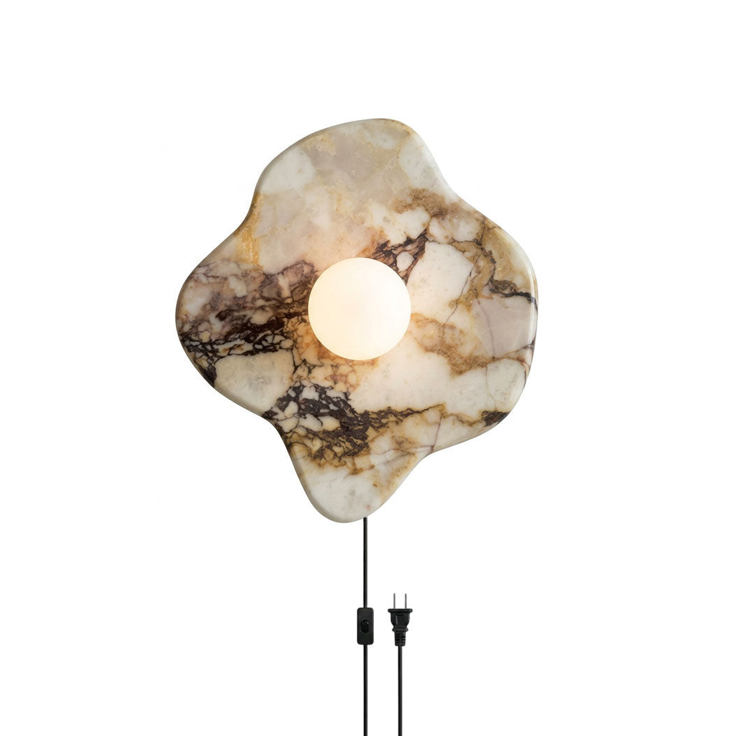 Abnormal Free-Form Marble Globe Wall Sconce — AL-ST0140 — product view 4