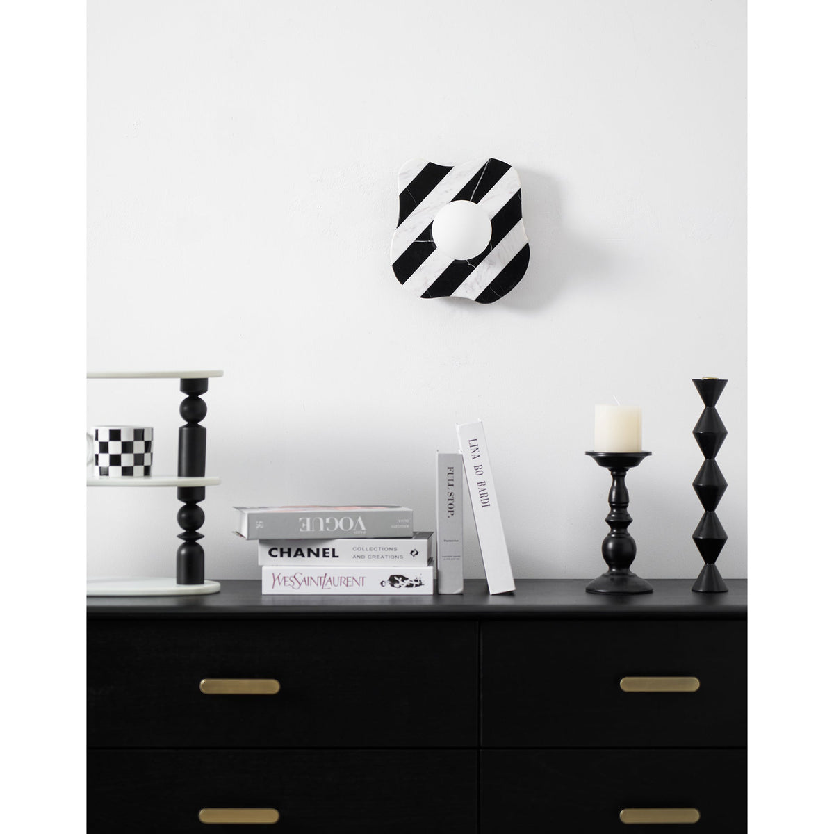 Zebra Minimalist Marble Wall Sconce — AL-ST0141 — product view 3