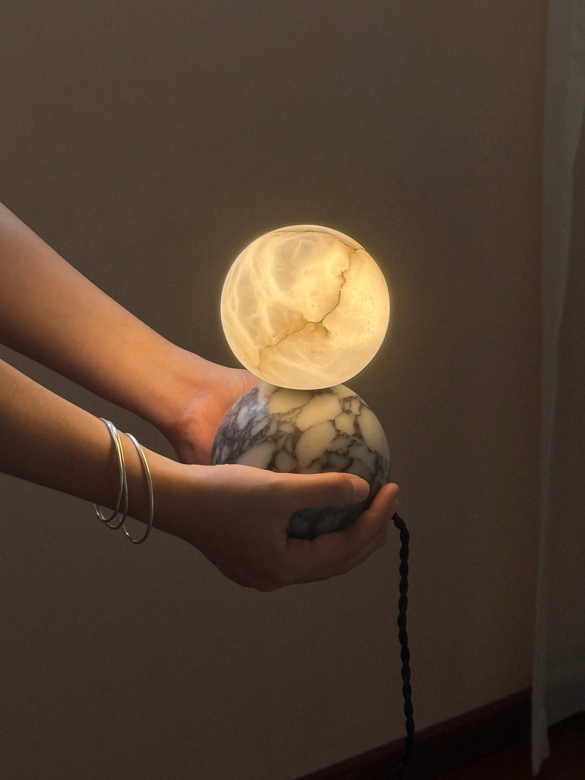 Lucide Mid-Century Marble Table Lamp — AL-ST0143 — product view 3