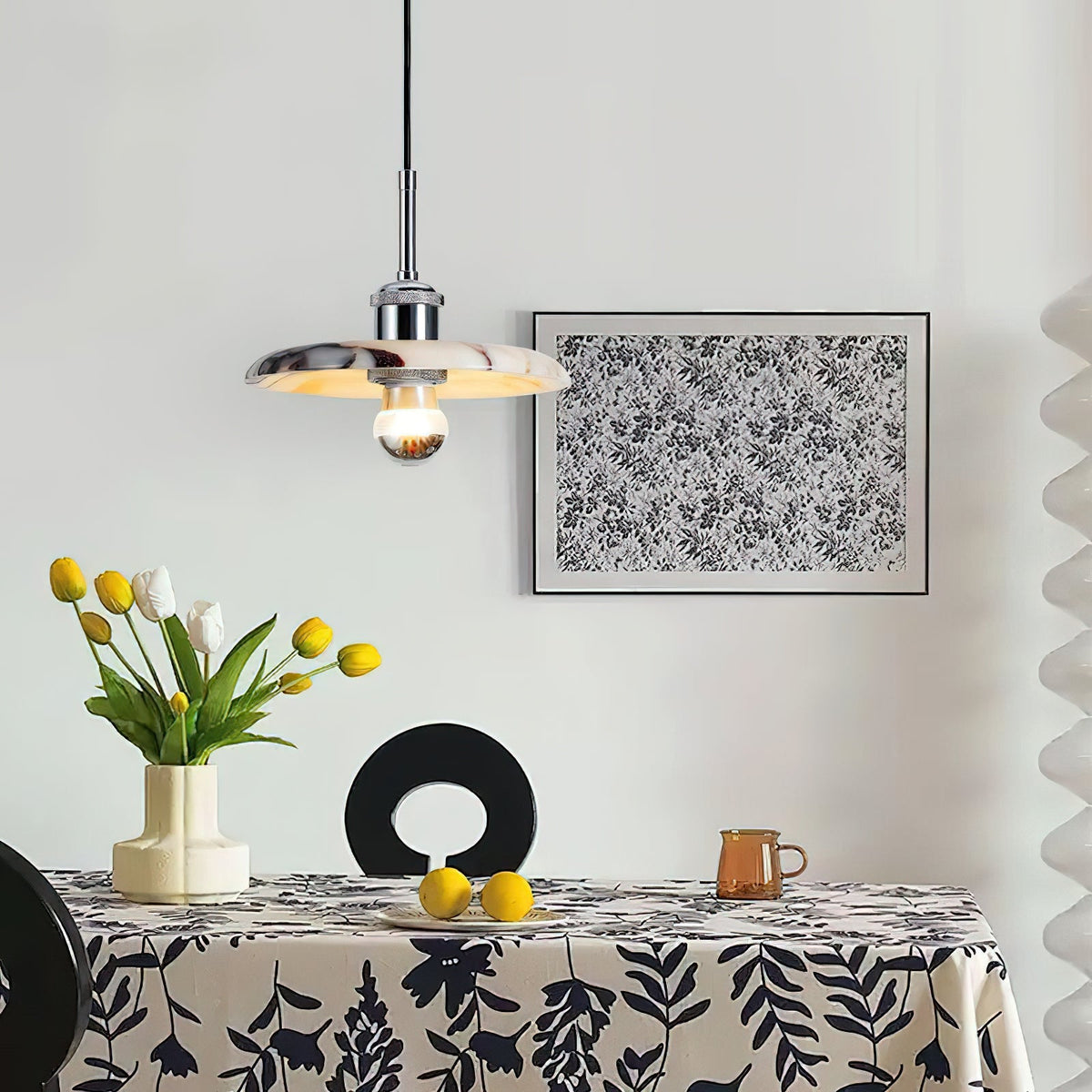 Zat Mid-Century Marble Pendant Light — AL-ST0152 — product view 1