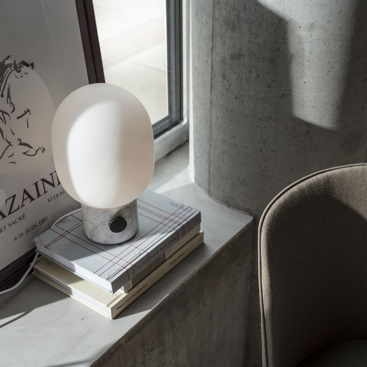Mid-Century Marble Audio Table Lamp — AL-ST0153 — product view 3