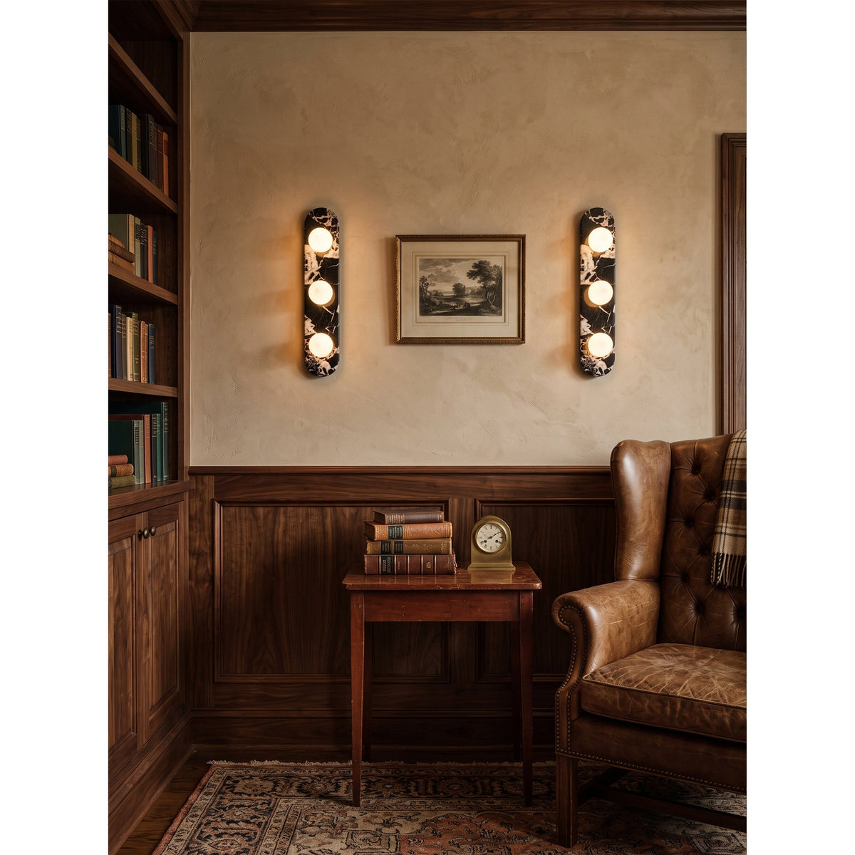 Beatrice Marble Globe Wall Sconce — AL-ST0160 — product view 1