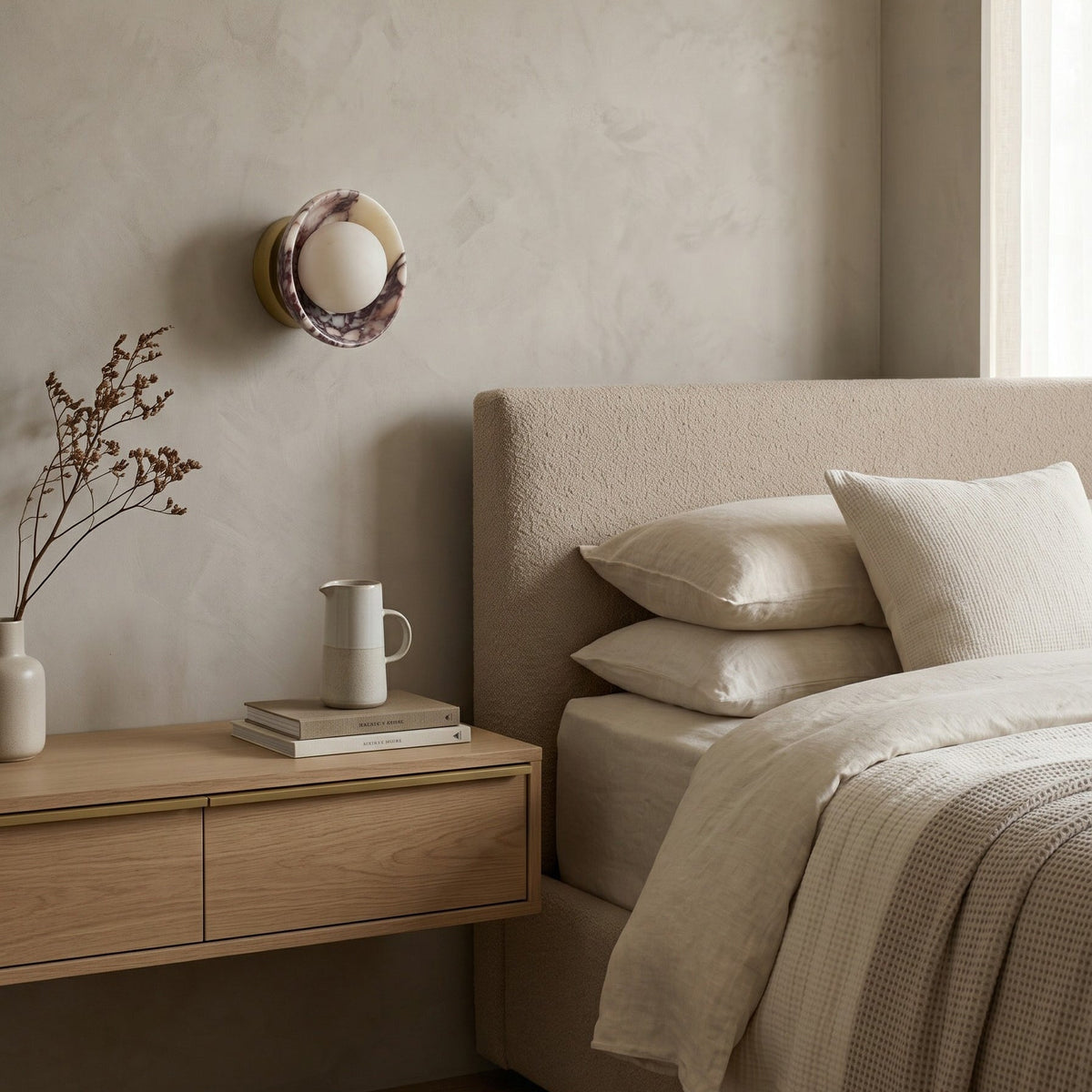 Avelune Organic Modern Marble Wall Sconce — AL-ST0162 — product view 1