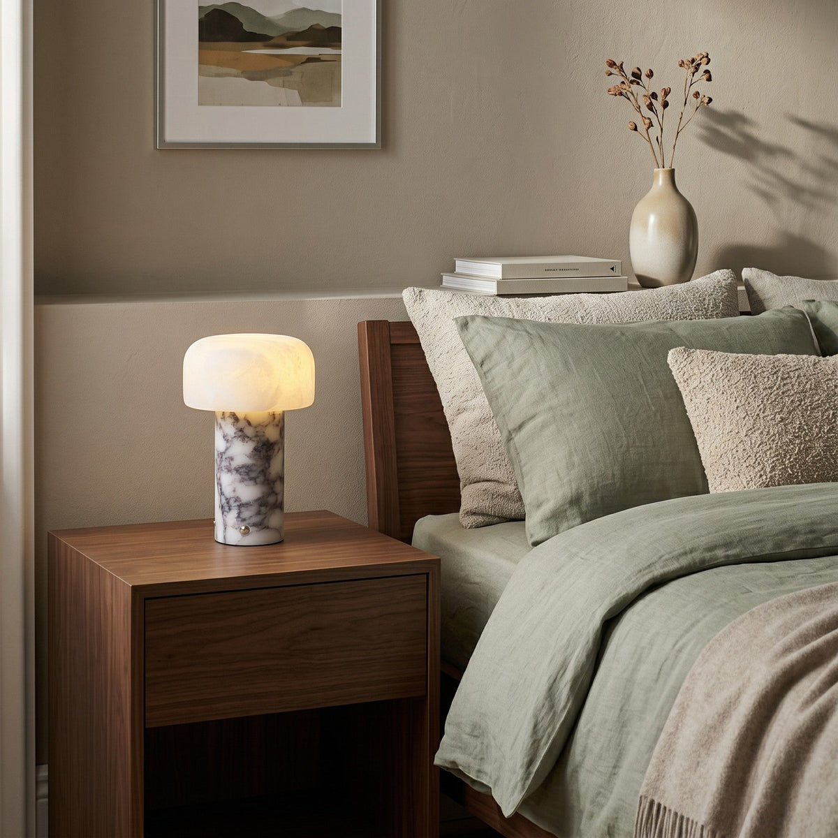 Sorvane Marble Alabaster Rechargeable Table Lamp — AL-ST0164 — product view 2