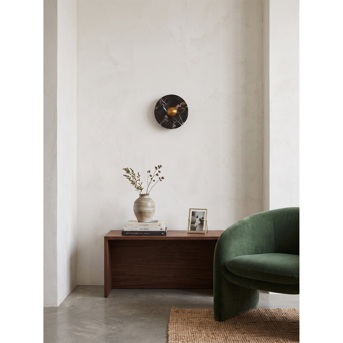 Lucie Black Gold Marble LED Wall Sconce — AL-ST0167 — product view 3