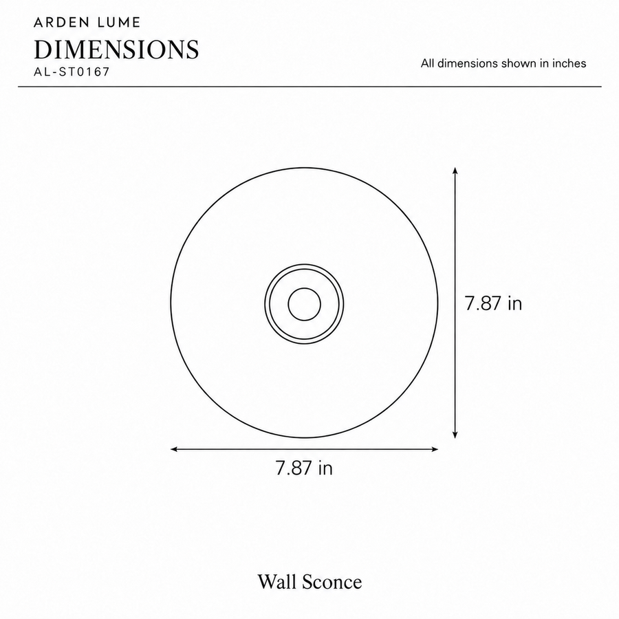 ARDEN LUME AL-ST0167-pdf2 dimension diagram in inches