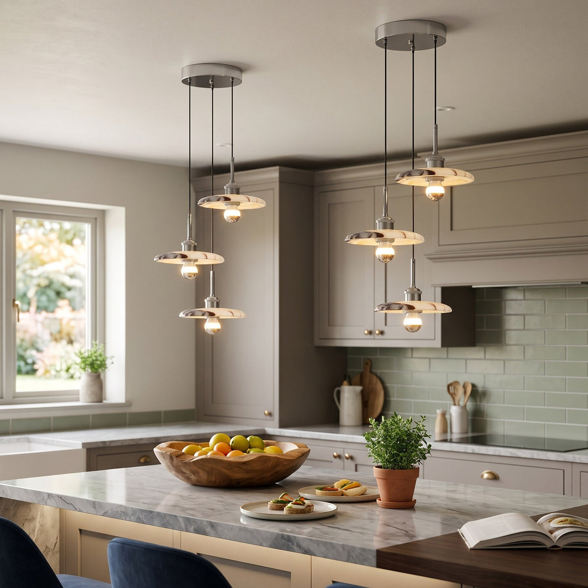 Zat Mid-Century Marble Cluster Chandelier — AL-ST0172 — product view 1